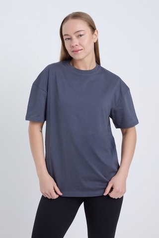 Velvoria Unisex Oversize Basic Antrasit T-shirt