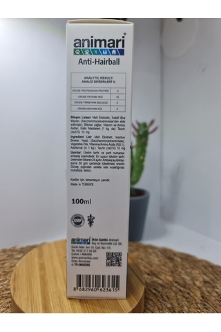 Animari hairball 100ml Yutulan Tüylerin Dısarı Atılması