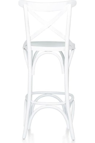 Thonet Ahşap Bar Sandalyesi Beyaz