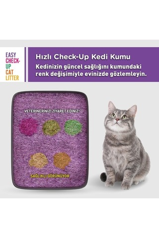 Metapet Renk Değiştiren Akıllı Kokusuz Doğal Topaklaşan Bentonit Kedi Kumu 1 KG