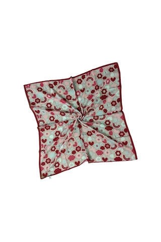 Mim Eşarp Valino Soft Pamuk Çocuk Desenli Eşarp 70x70 Cm Bordo - Çiçek