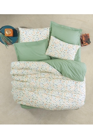 Cotton Box Petite Çift Kişilik Nevresim Takımı Lastikli Lola Yeşil
