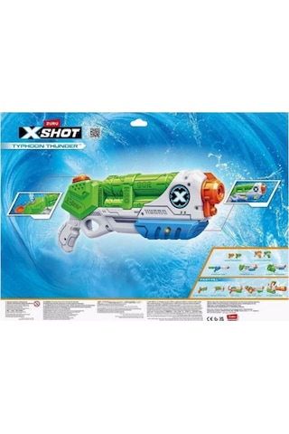 X-shot Su Tabancası Typhoon Thunder 3'lü Paket, 9 Metre Menzil Nerf, Oyuncak Tabanca Beyaz