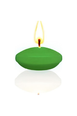 50'li Paket 3.5 Cm Yeşil Yüzen Mumlar Yeşil