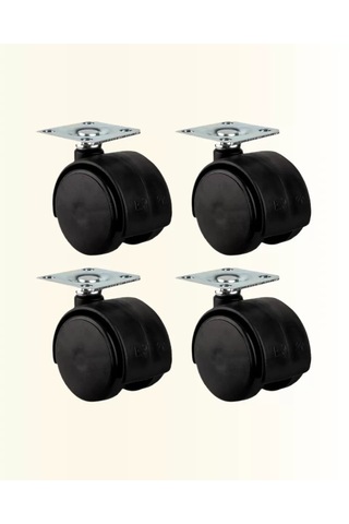 Home 6 Cm Kilitsiz Masa Ayağı Tekerleği 4 Lü Set Çok Amaçlı Çok Renkli
