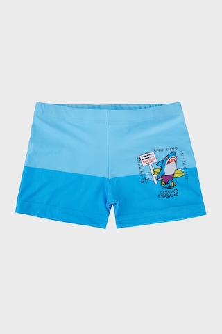 Slipstop Blujaw Desenli Lastikli Bel Boxer Mayo Short Erkek Çocuk Mayo Short Sr2632100001 Mavi