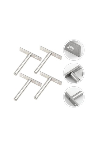 Pcs T-şekilli Yüzen Raf Braketleri Gizli Kör Raf Destekleri Duvar Ofisi Dekoru İçin