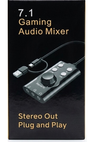 7.1 Gaming Audio Mixer Harici Ses Kartı Usb Type-c Tak Çalıştır Oyuncu Mikseri