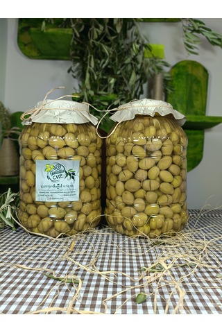 Aydın Yöresi Domat Cinsi Sofralık Tatlandırılmış Kırma Yeşil Zeytin 6 Kg