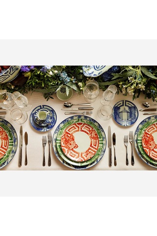 Yeşil Porselen Yemek Tabağı 28 Cm