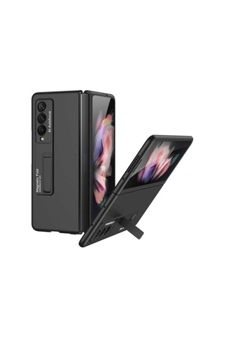 Galaxy Z Fold 3 Kılıf Zore Z-Stand Kılıf Siyah