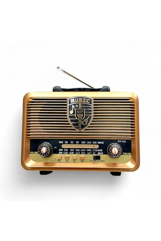 Rt-720 Nostalji Radyo Ahşap Görünüm Radyo,trend Tasarım Güneş Panelli Nostalji Radyo