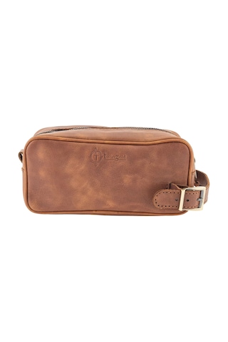 Twingold İsme Özel Dopp Kit Kişisel Bakım Ve Seyahat Çantası - %100 Rainbow Deri - Ac14004 - Kahverengi Kahverengi