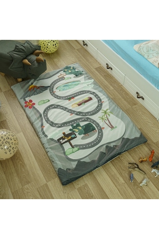 Zooturak Peluş Çocuk Matı Boynuzlu Dinazor Pantos 100cm x 150cm