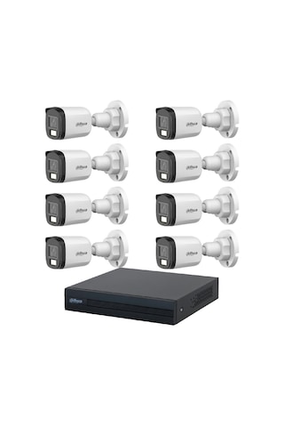 Dahua 5 Mp 8 Kameralı Sesli 30 Metre Renkli Gece Görüşlü Full Hd Kamera Seti