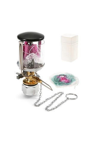 Mini Propan Fener Tek Manto Gaz Lambası Taşınabilir Siyah Siyah