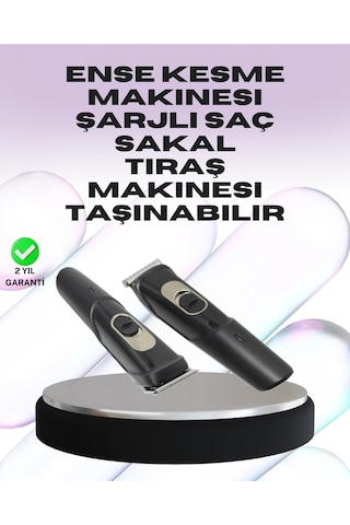 Sessiz Motorlu, Kablosuz Kullanımlı Şarjlı Saç Ve Sakal Kesme Makinesi Taraklı Set 1 - 2 Saat