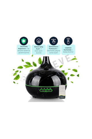 Robeve 550 Ml Otomatik Hava Nemlendirici Buhar Makinesi Oda Nemlendirici Aroma Difüzör Mermer