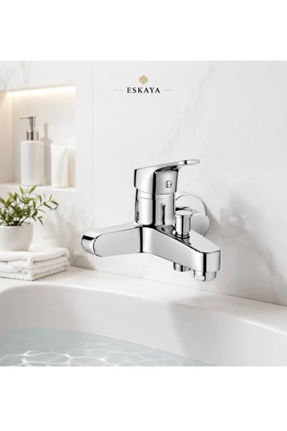 Eskaya Duş Seti Tepe Yağmurlama Banyo Bataryası 2 Li Set Krom