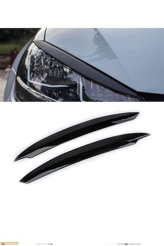 Volkswagen Golf 7-7.5 Uyumlu Far Kaşı İthal Parlak Siyah