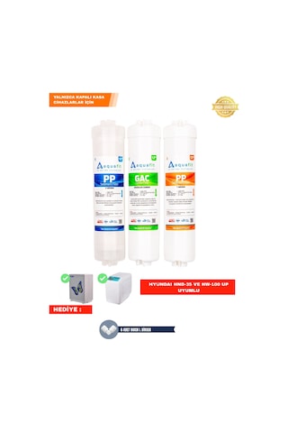 Su Arıtma Filtresi – Hyundai Hnd-35 Ve Hw-100 Up Uyumlu 3’lü Set