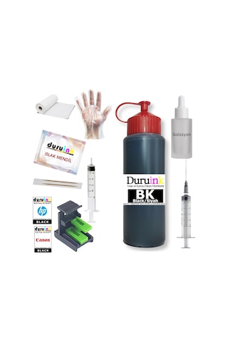 Duruınk Hp 2600 2620 2630 2632 Siyah Kartuş Dolum Seti 500 Ml 304