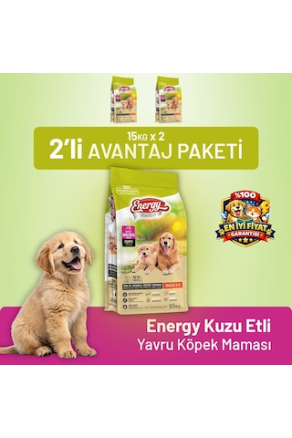 Kuzu Etli Yavru Köpek Maması 15 Kg - 2 Adet