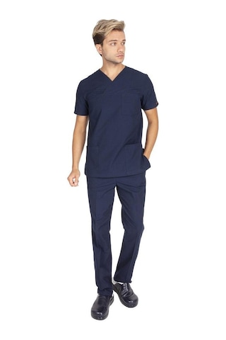 Erkek Doktor Hemşire Forması Scrubs Alpaka Kumaş Hastane Nöbet Ta (484674246)