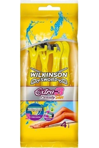 Wilkinson Sword Extra 3 Beauty Sun Oynar Başlıklı Tıraş Bıçağı 4 x Adet