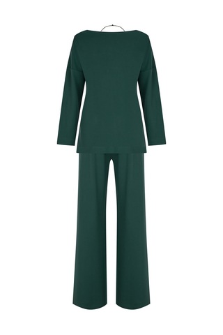 Kadın Bol Paçalı Ikili Takım Frn6101 Yeşil