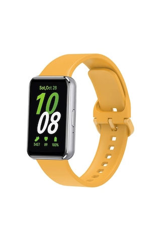 Galaxy Uyumlu Fit 3 Silikon Kordon Zore Krd-110 Strap Kayış-sarı