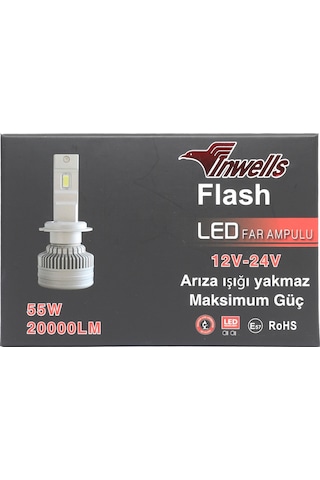 İnwells Yeni Flash Csp Led Xenon Zenon H15 20,000 Lümen Arıza Işığı Yakmaz