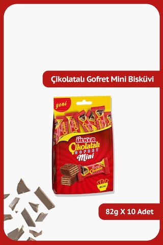 Ülker Çikolata Gofret Mini 10 x 76 G Ülker Çikolata Gofret Mini 10 x 76 G