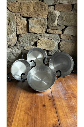 4'lü Alüminyum Tava, Sahan, Bakır Görünümlü 18,20,22,24 Cm