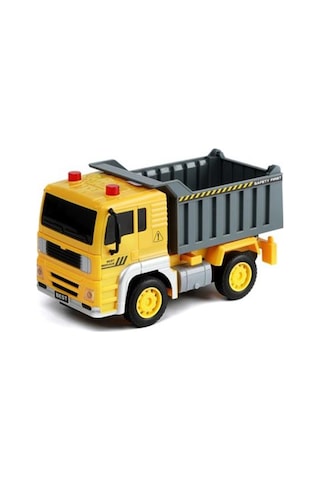 Kumandalı Pilli Işıklı 1:20 Ölçek Sesli Eğitici Oyuncak Damperli Kamyon Araba