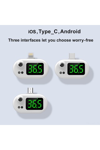 Konesam Ev Kullanıma Uygun Usb Termometre K8 - Hızlı 1 Saniye Ölçüm, İos Arayüzlü, Beyaz, 32-42 C Aralığı