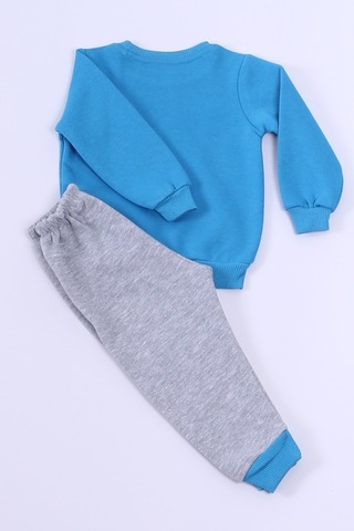 Erkek Bebek 3 İplik Eşofman Takımı Boom Baskılı A33 mavi