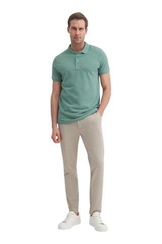 Cazador Erkek Polo Yaka Slim Fit Pike Düz Pamuklu Tişört Mint