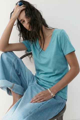 Cotenconcept V Yaka Basic Tişört Mint