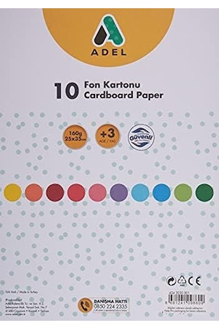 Fon Kartonu, 25x35, Karışık, 10&apos Lu