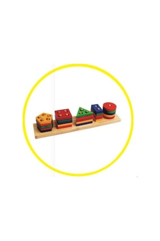 Geometrik Şekiller 21 Parça Eğitici Bloklar Eğitim Seti Masif Kayın