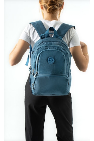 Ultra Hafif Çok Cepli Orta Boy Sırt Çantası Mavi Model: 571-4h