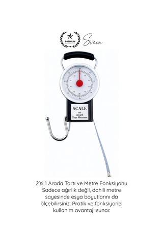 Tartı Hassas Kancalı Valiz Kantarı Pazar Tartısı 35 Kg Yaylı İbreli El Tartısı Metreli Mekanik Baga Diğer