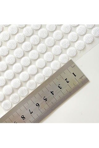 108 Adet 1 Cm Cırt Bant Yuvarlak Para Para, Arkası Yapışkanlı Beyaz