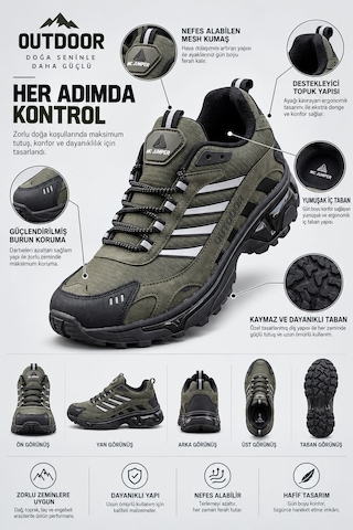 Big King Volt Erkek Spor Outdoor Trekking Ayakkabı Siyah