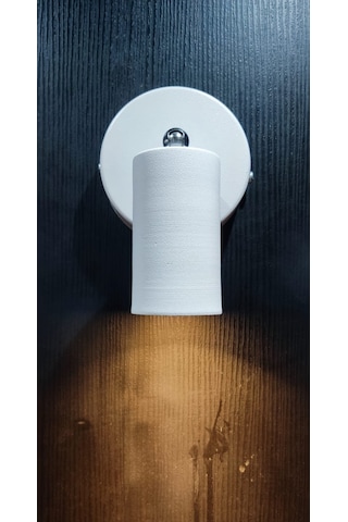 Mylights Beyaz Kasa Gümüş Mafsal Led Aplik Hareketli Spot Armatü Beyaz