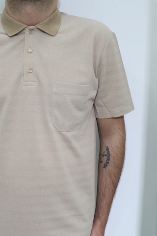 Dmc Tekstil Erkek Düz Spor Kesimli Normal Kalıp Polo Yaka Tek Cepli T-shirt Camel