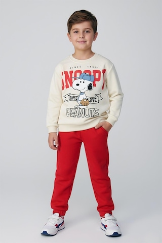 Erkek Çocuk Snoopy Baskılı Eşofman Takım Dmb-4141 Kırmızı