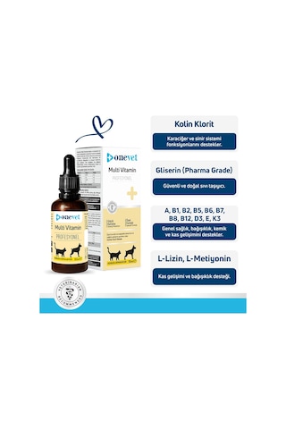 Onevet Multi Vitamin Damla 50 Ml Kedi ve Köpekler İçin Günlük Vitamin Desteği