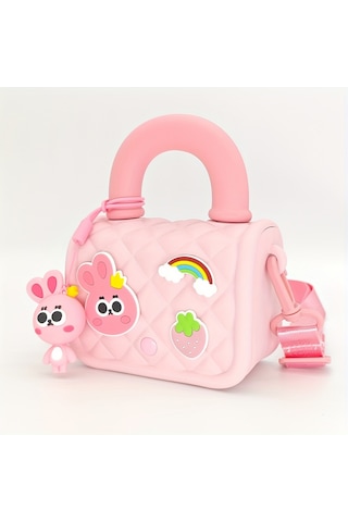 Çanta, Sevimli Taşınabilir Mini Carry-on Kız Küçük Omuz Çantası Pembe